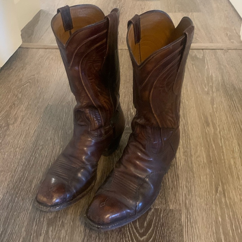 Lucchese women’s Cowboy Boots size 8D, professionally restored and comfortable.